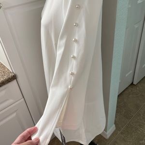 Nina Leonard Ivory Dress